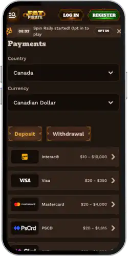 Make a deposit Sweet Rush Bonanza